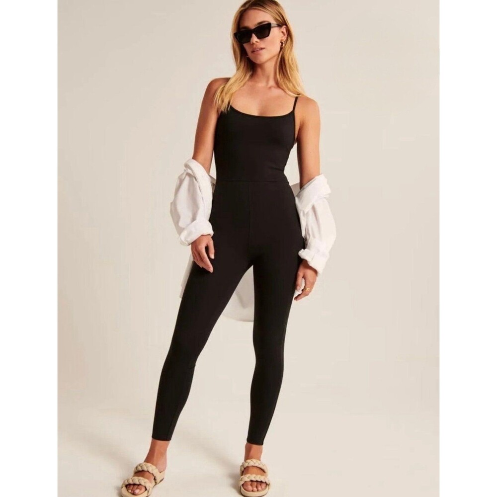 Knit Black Jumpsuit, M/L